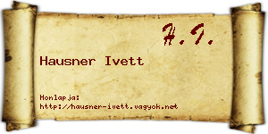 Hausner Ivett névjegykártya